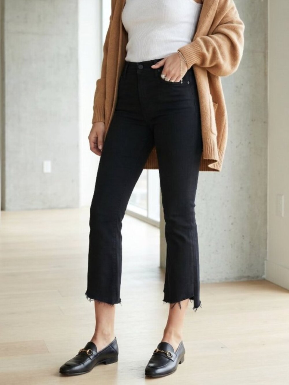 MOTHER Insider Crop Step Fray in Not Guilty Size 27
